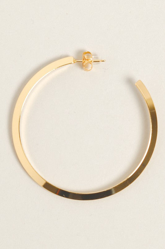 Gold Dipped Post Hoop Earrings