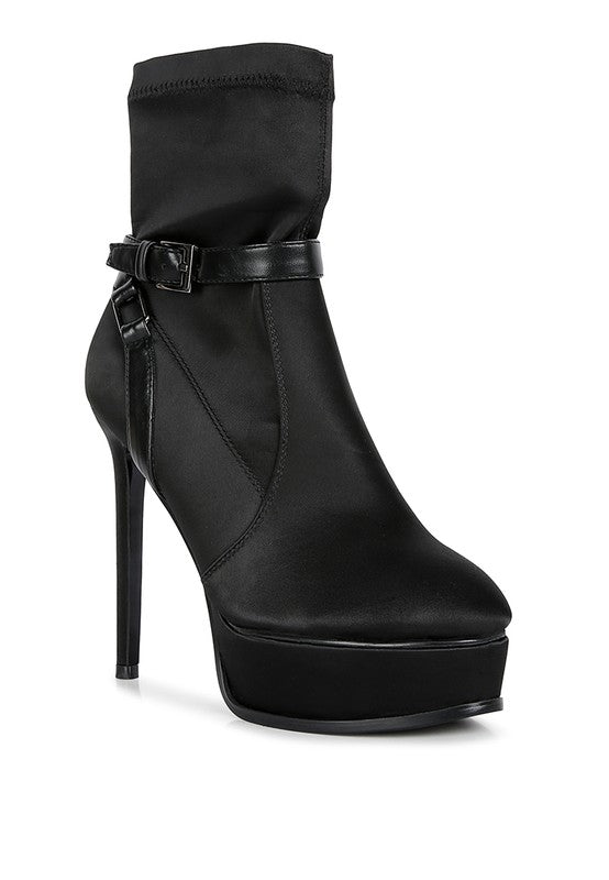 Doesburg Satin Stiletto Ankle Boot