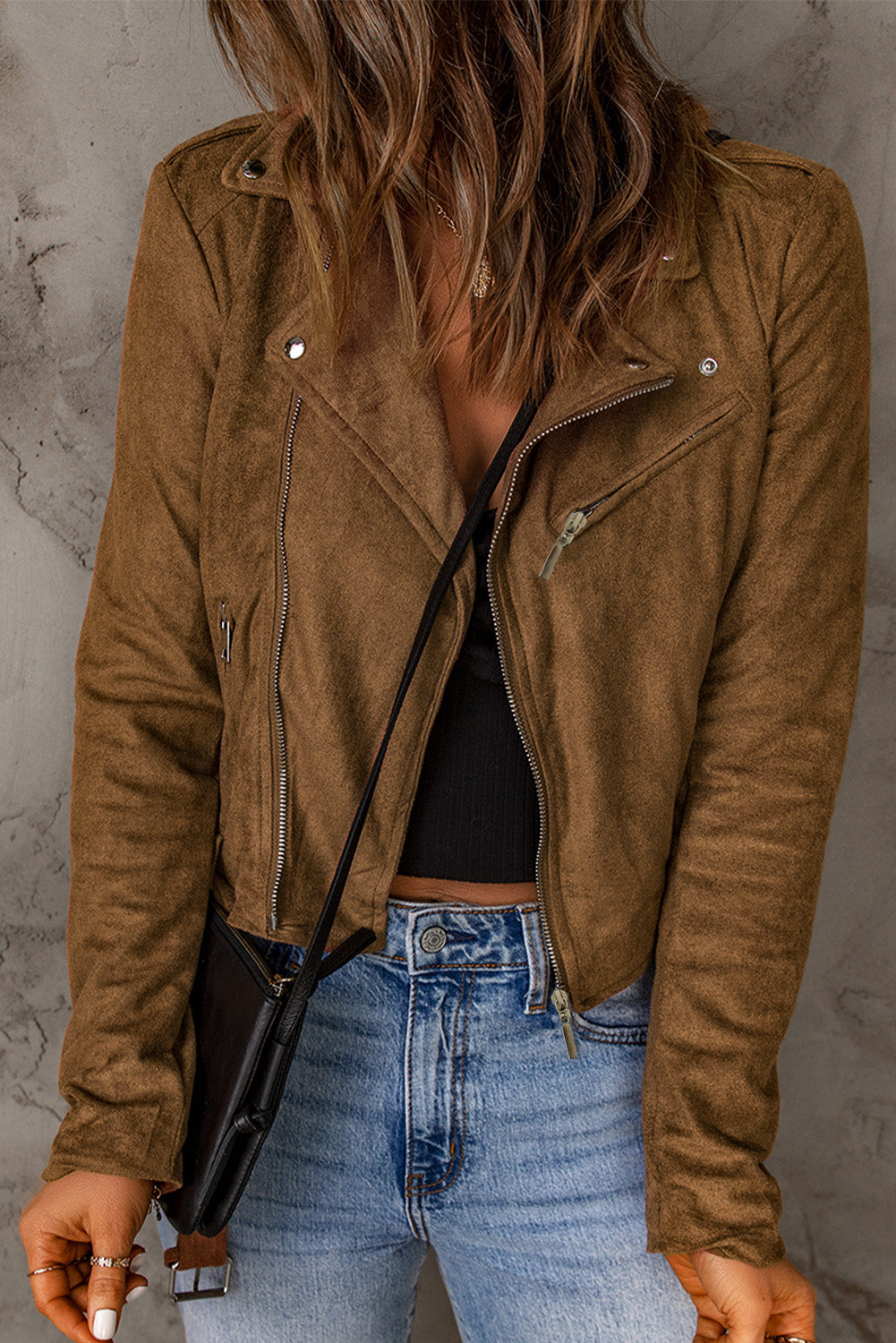 Vegan Suede Jacket