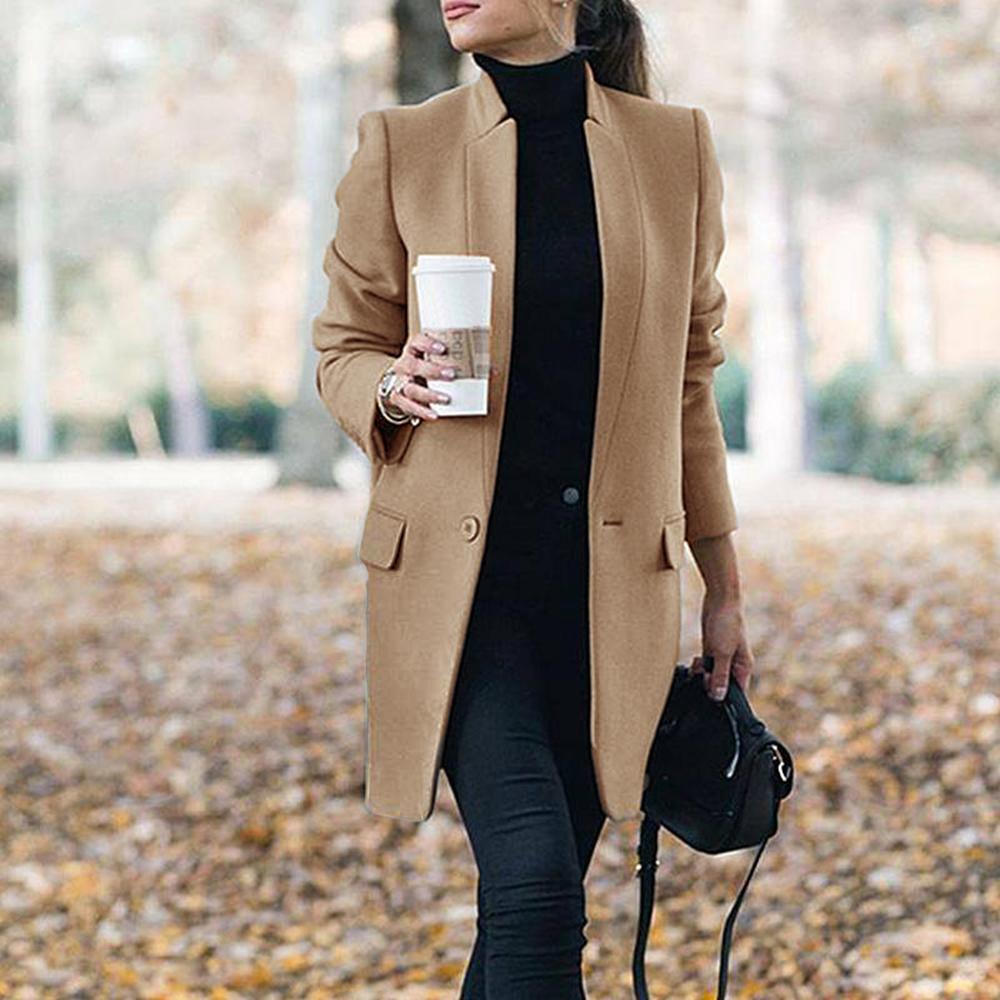 Solid Slim Trench Coat