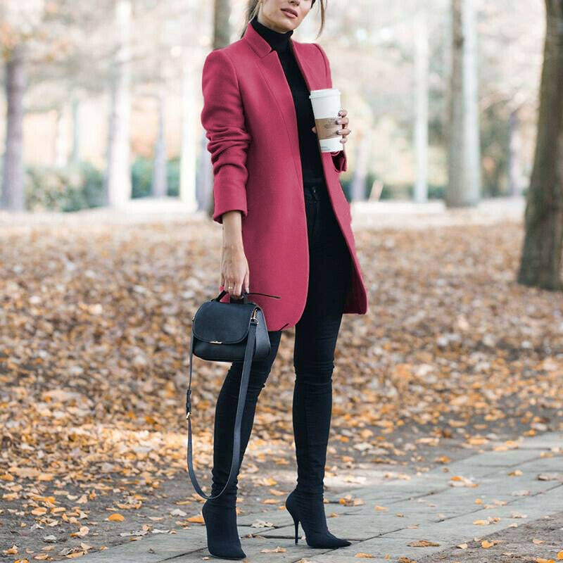 Solid Slim Trench Coat