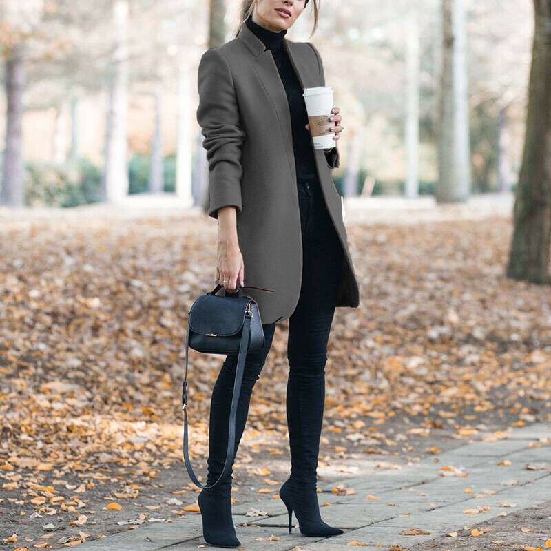 Solid Slim Trench Coat